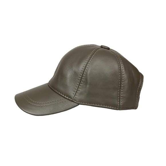 Hatsquare Genuine Leather Unisex Baseball Cap Dark Green NWT - Picture 1 of 14